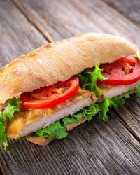 sandwich with fried chicken